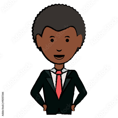 cartoon businessman icon