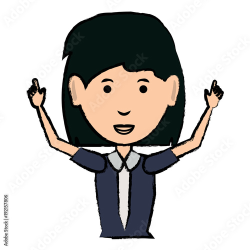Cartoon businesswoman icon