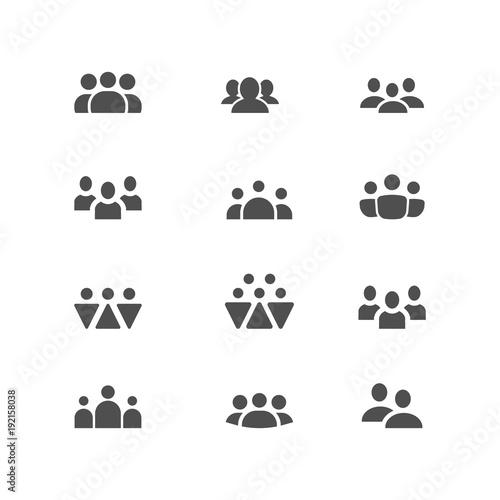  Persons symbol for your infographics, website design, logo.