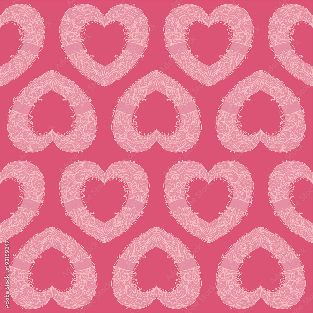 Heart themed seamless pattern Heart themed seamless pattern
