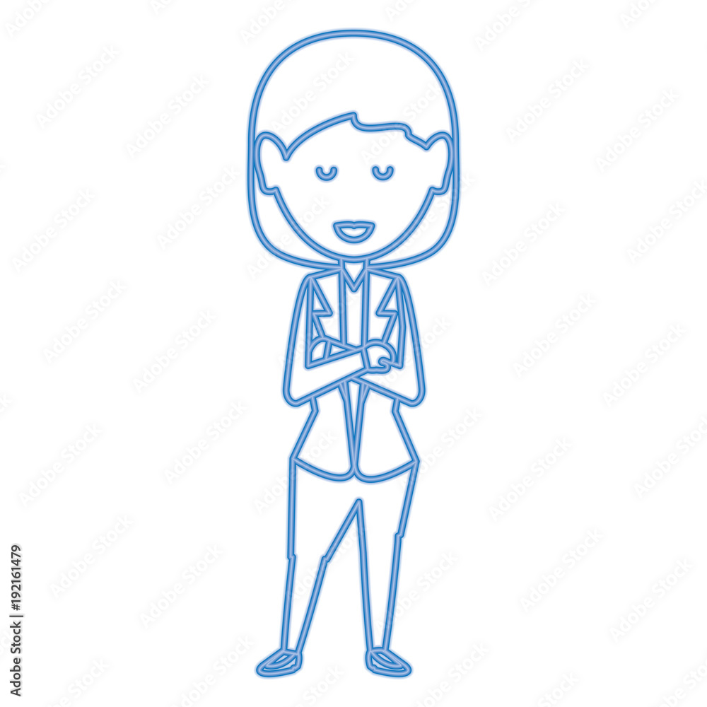 Cartoon businesswoman icon