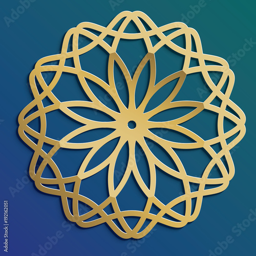 Gold on dark mandala