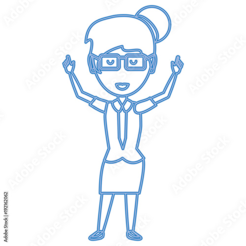 Cartoon businesswoman icon