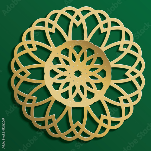 Gold on dark mandala
