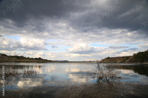 clouds over the lake