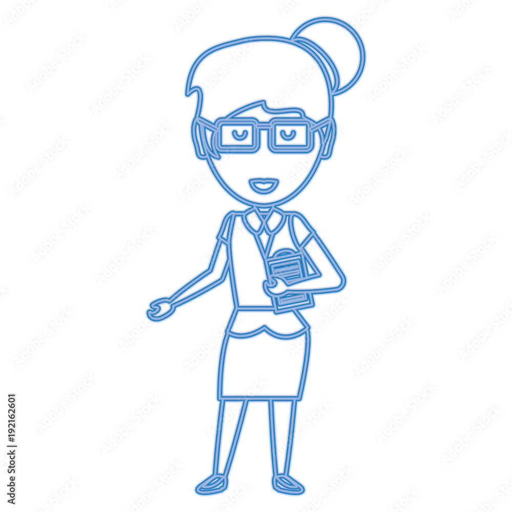 Cartoon businesswoman icon