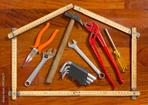 Work Tools within a Folded Measuring Stick