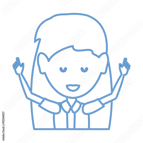 Cartoon businesswoman icon