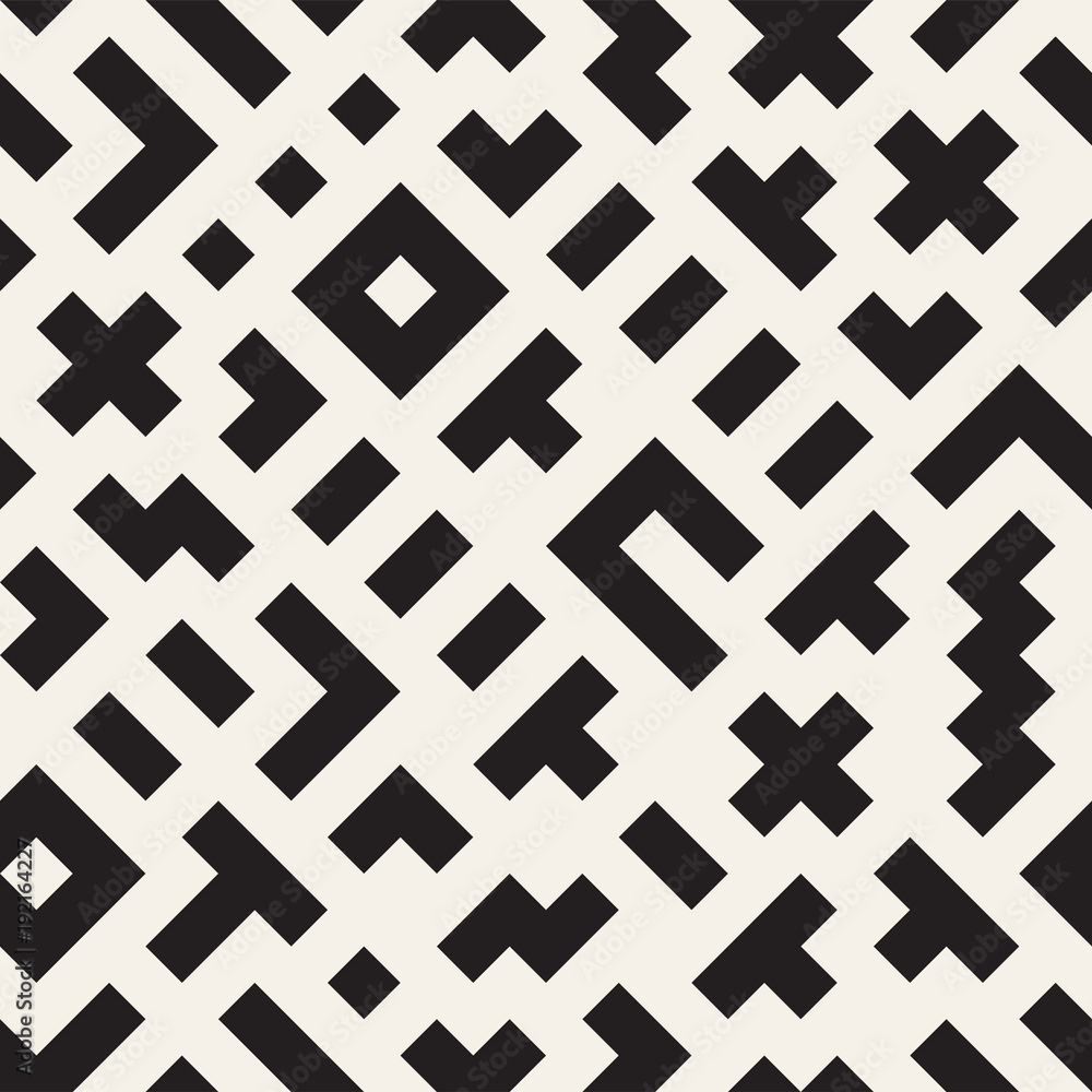 Seamless vector chaotic pattern. Randomly scattered geometric shapes. Abstract background Seamless vector chaotic pattern. Randomly scattered geometric shapes. Abstract background