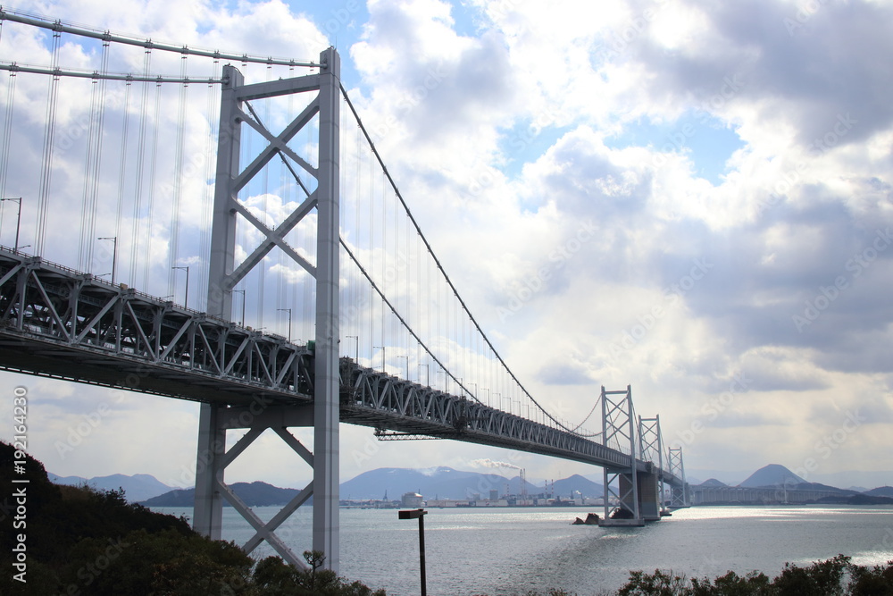 Seto big bridge in Japan