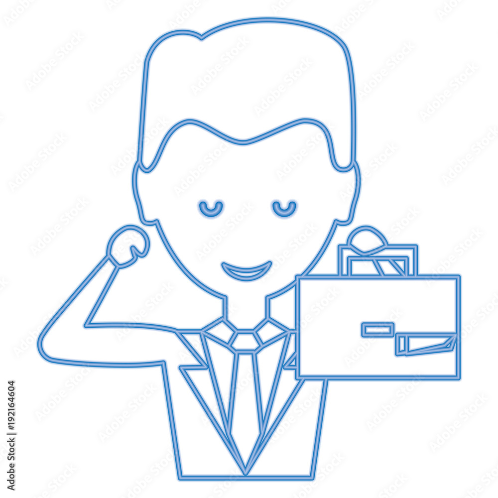 cartoon businessman icon