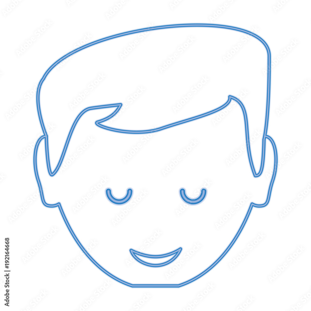 Cartoon man face icon Cartoon man face icon