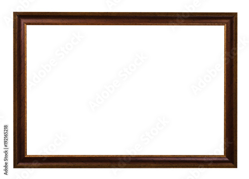 classic dark brown painted wooden picture frame