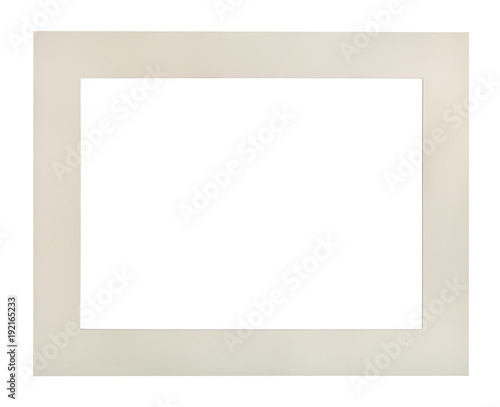 wide flat white passe-partout for picture frame