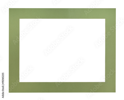 wide flat green passe-partout for picture frame