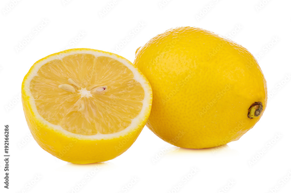 lemons isolated on white background