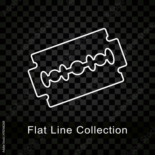 razor blade icon on checkered background