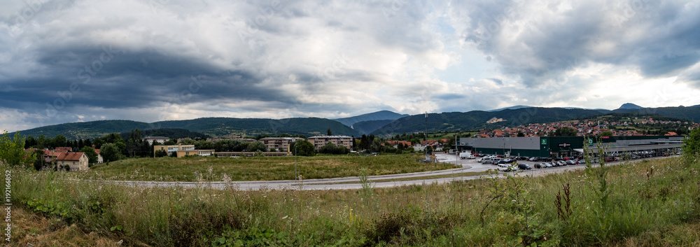 Landscape of poor country Bosna and Hercegovina