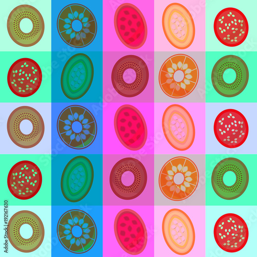 Simple design background with fruite slices