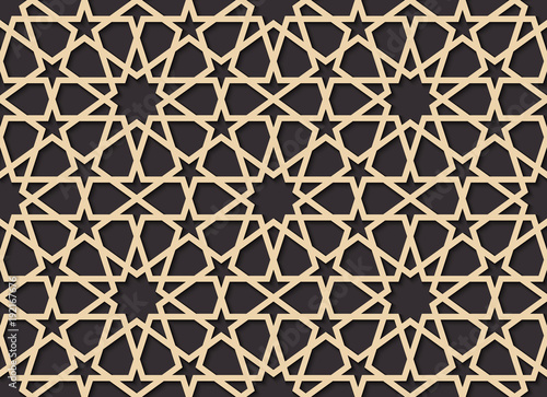 Seamless pattern in authentic arabian style. Color watches control.