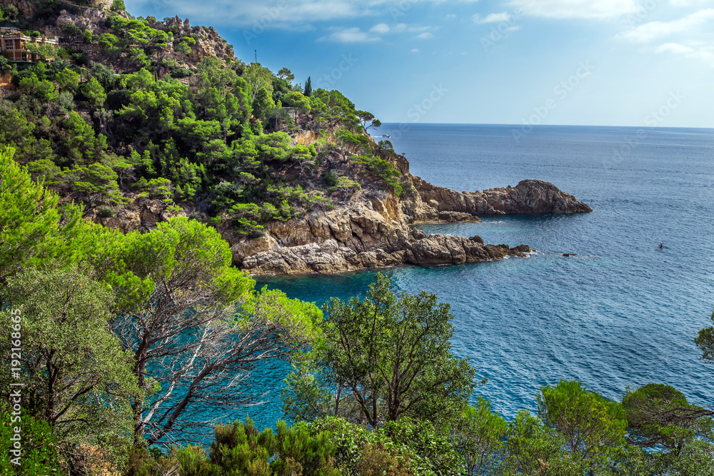 Beautiful nature of Tossa de Mar, Costa Brava, Catalonia, Spain.