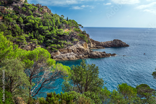 Beautiful nature of Tossa de Mar, Costa Brava, Catalonia, Spain.