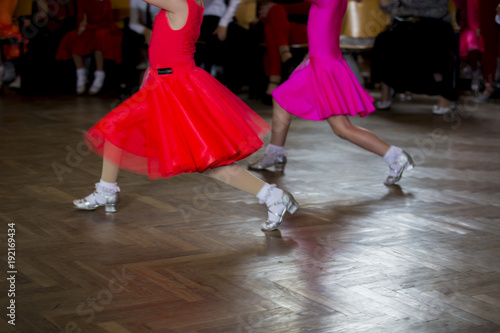 Partners legs in ballroom dance