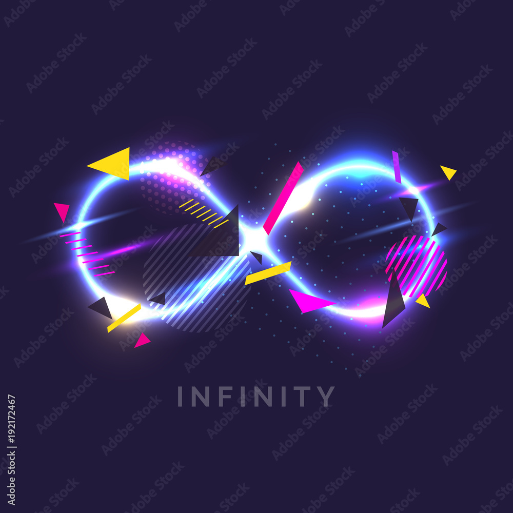 the-infinity-sign-in-the-modern-graphics-with-glow-effects-stock