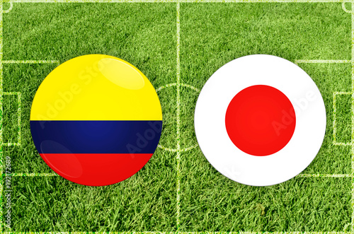 Illustration for Football match Colombia vs Japan