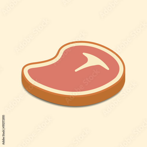 T-bone beef steak vector illusration.