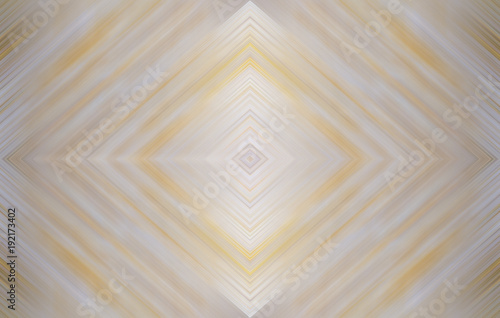 Rhombus light yellow, gray and white. Abstract technology background for templates, layouts, web pages. Kaleidoscope symmetric effect with strips and geometric shapes photo