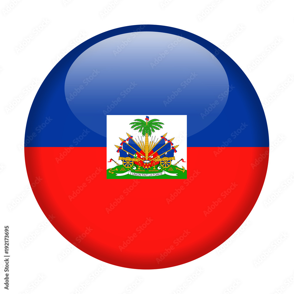 Obraz premium Haiti Flag Vector Round Icon