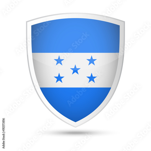 Honduras Flag Vector Shield Icon Free Download Honduras Flag Vector Shield Icon - GFXLoad