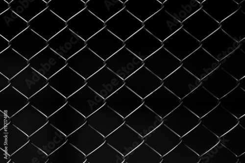 Fotografie metallic net with black background