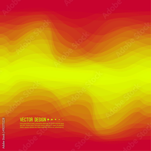 Distorted wave colorful texture. Abstract dynamical rippled surface. Vector stripe deformation background. Transition and gradation of color.