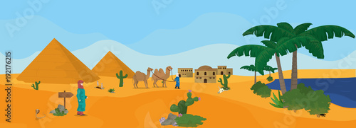 Egyptian pyramids landscape