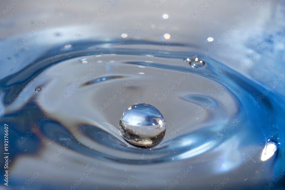 transparent drop of water, splash about falling drops of water transparent drop of water, splash about falling drops of water