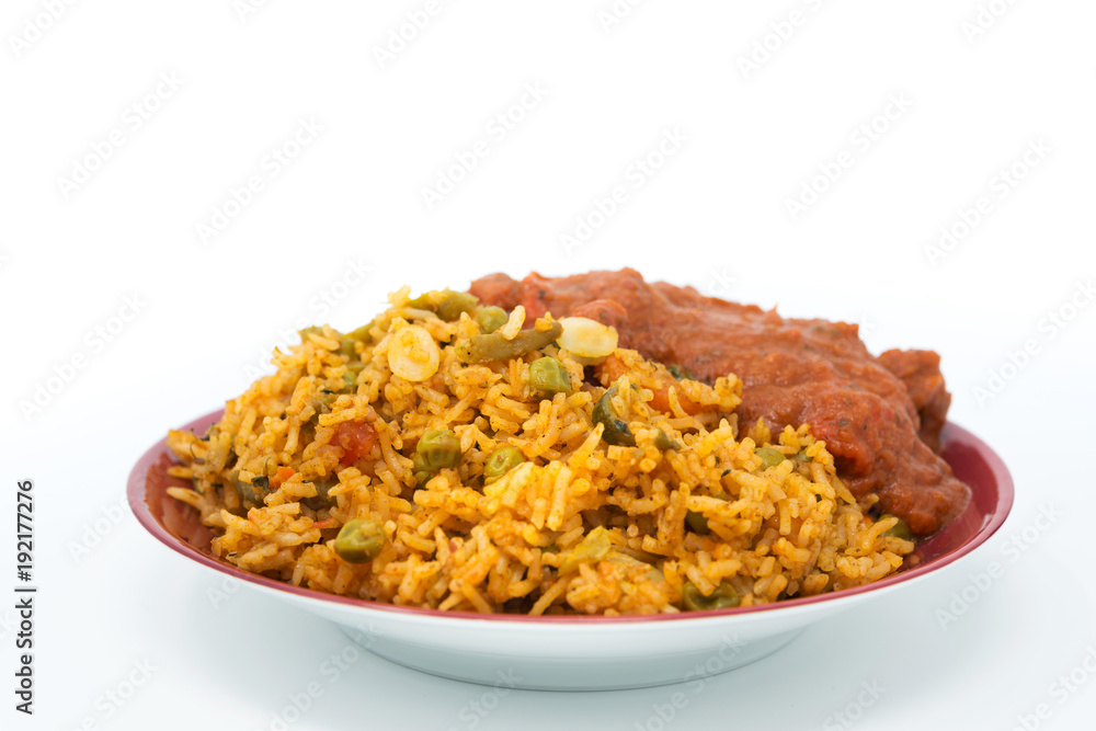 Tasty Indian food basmati rice on a plate Tasty Indian food basmati rice on a plate