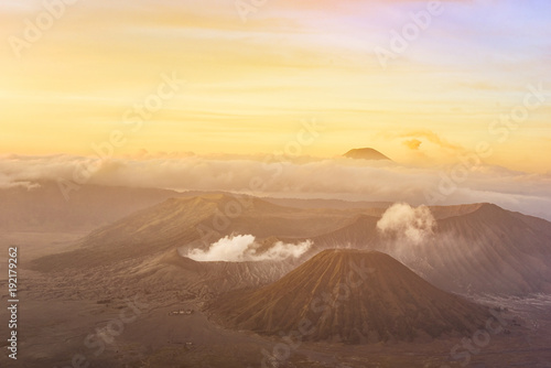 View of Mount Bromo and Batok during Sunrise