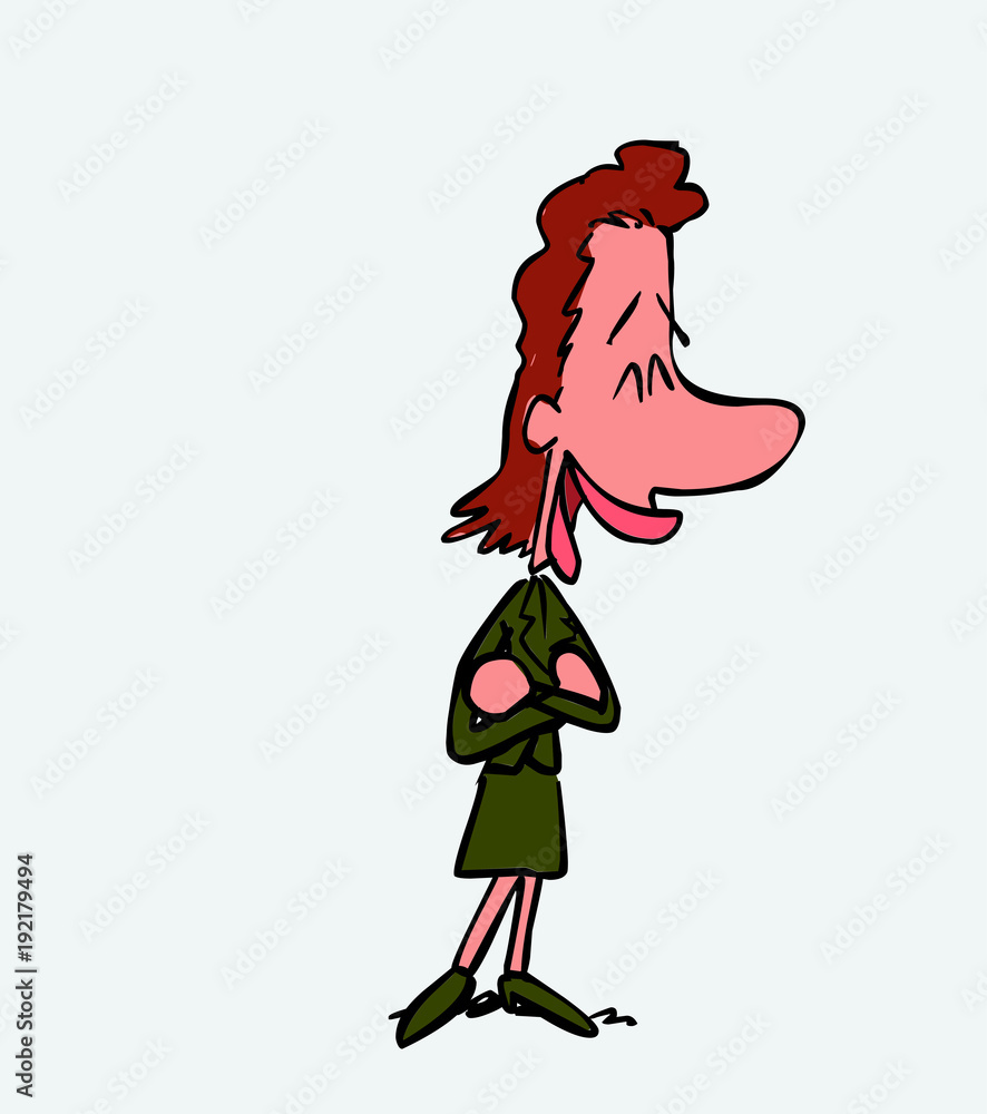 Fototapeta premium Clerk argues happy.