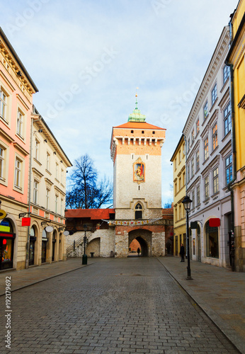 street in old Krakow  Poland