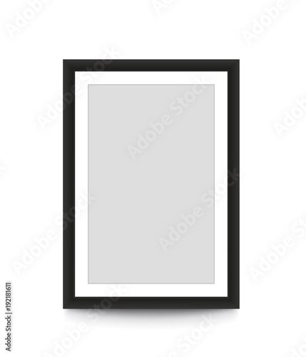 Blank picture frame for photographs. Vector illustration