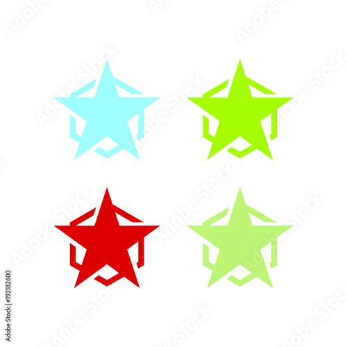 Star vector logo graphic abstract template download