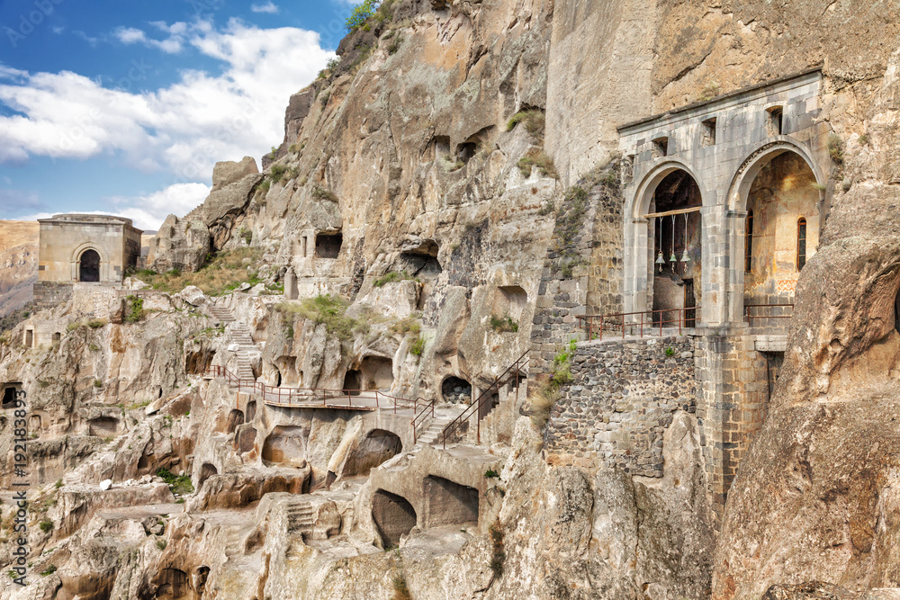Vardzia. The cave monastery in Georgia. View on Church of the Dormition