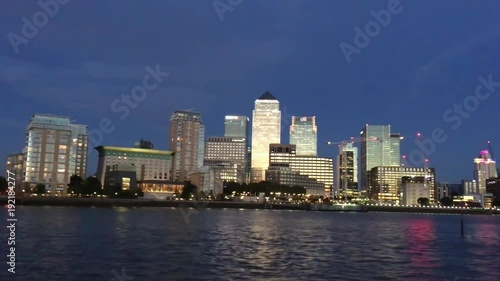 Wallpaper Mural LONDON - SEPTEMBER 2016: Canary Wharf buildings and skyline at sunset. This is the main financial city district Torontodigital.ca