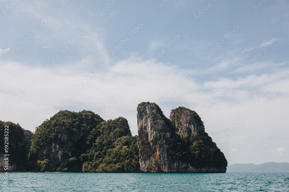 beautiful scenic cliffs in ocean at Krabi, Thailand beautiful scenic cliffs in ocean at Krabi, Thailand