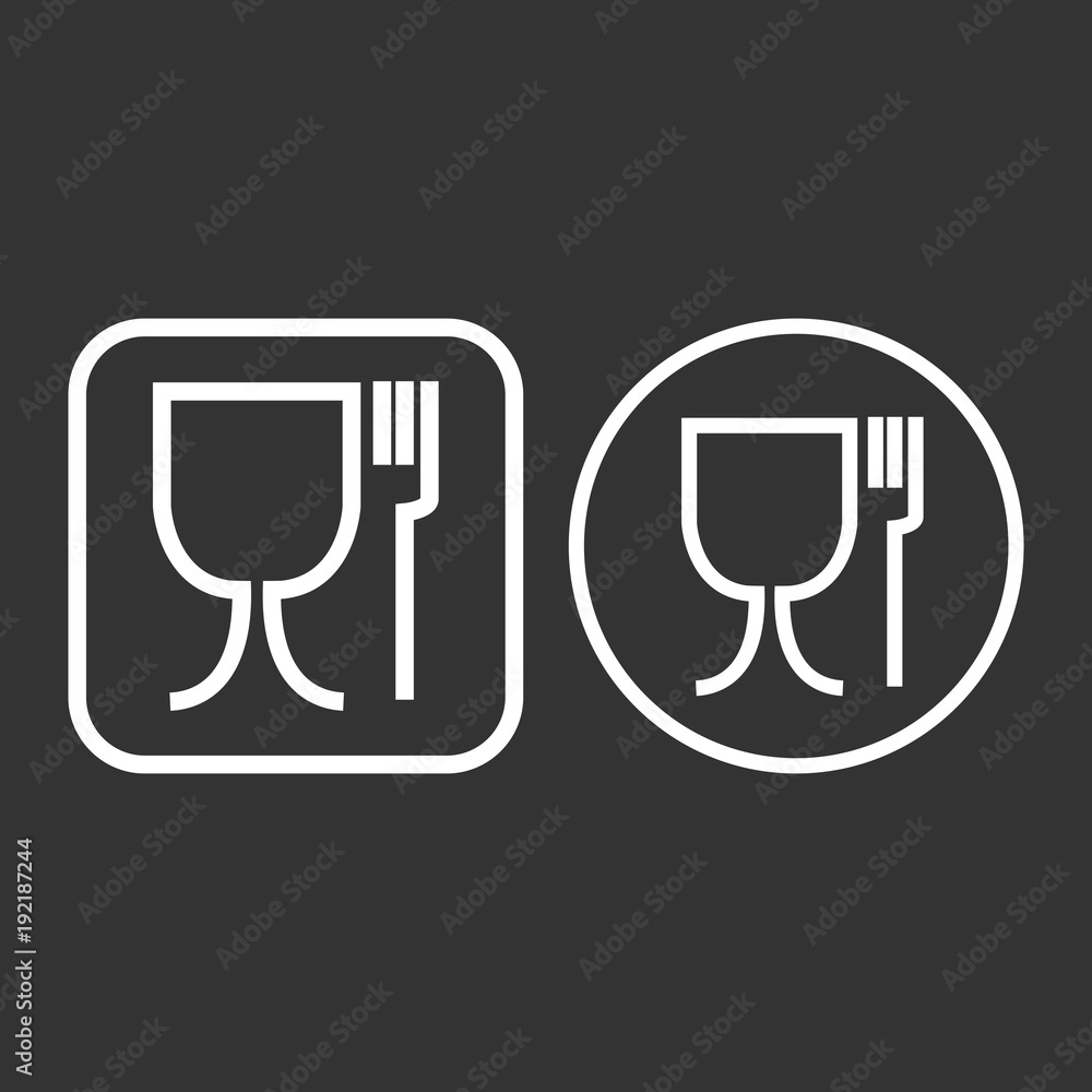 Food safe symbol. The international symbol for food safe material is a