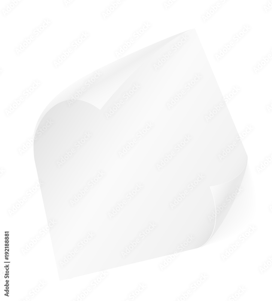 sheet of paper with folded corners stock vector illustration