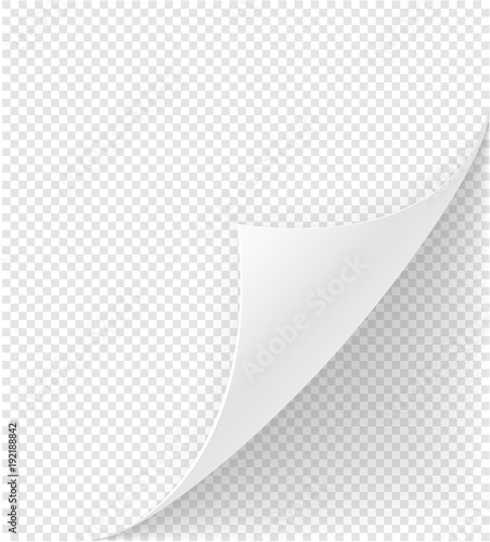bent corner of paper stock vector illustration