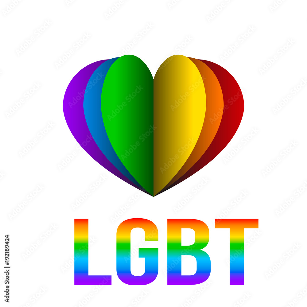 Rainbow paper heart. LGBT community concept. Gay pride symbol. Easy to edit design template. Vector illustration. Rainbow paper heart. LGBT community concept. Gay pride symbol. Easy to edit design template. Vector illustration.